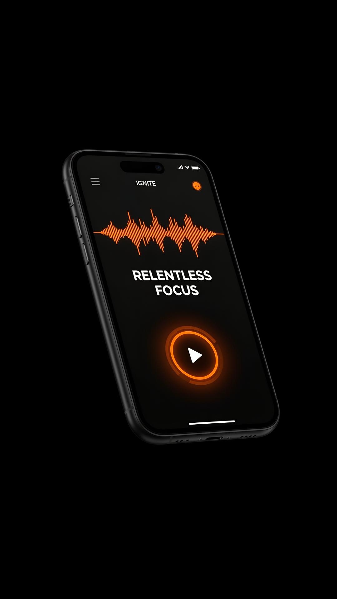 IGNITE iPhone app showing a workout speech in progress